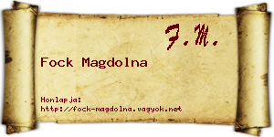 Fock Magdolna névjegykártya