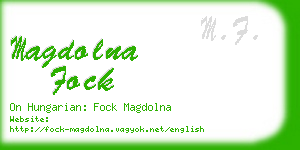 magdolna fock business card